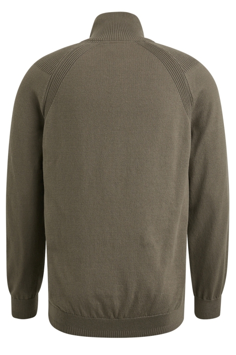 Cast Iron half zip collar cotton stretch